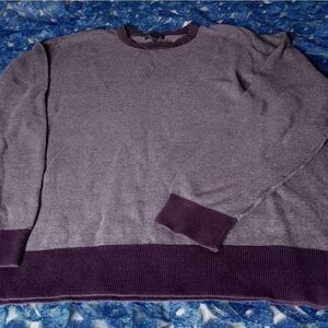 GAP XXL Mens Pullover Sweater Brown Ribbed Longsleeve Crewneck Knit 100% Cotton.